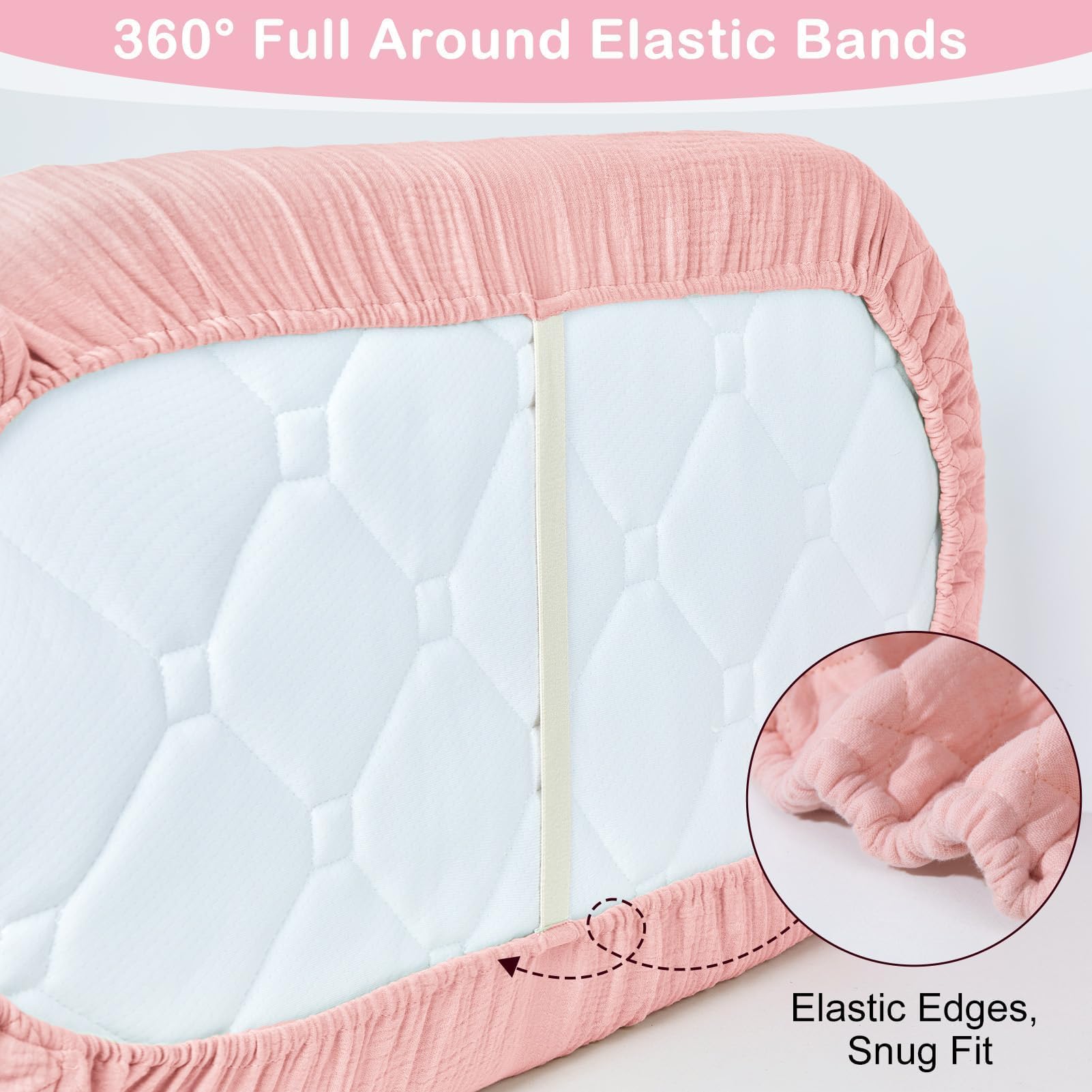 SheSeek 33x17 bassinet sheets fit most standard mattresses