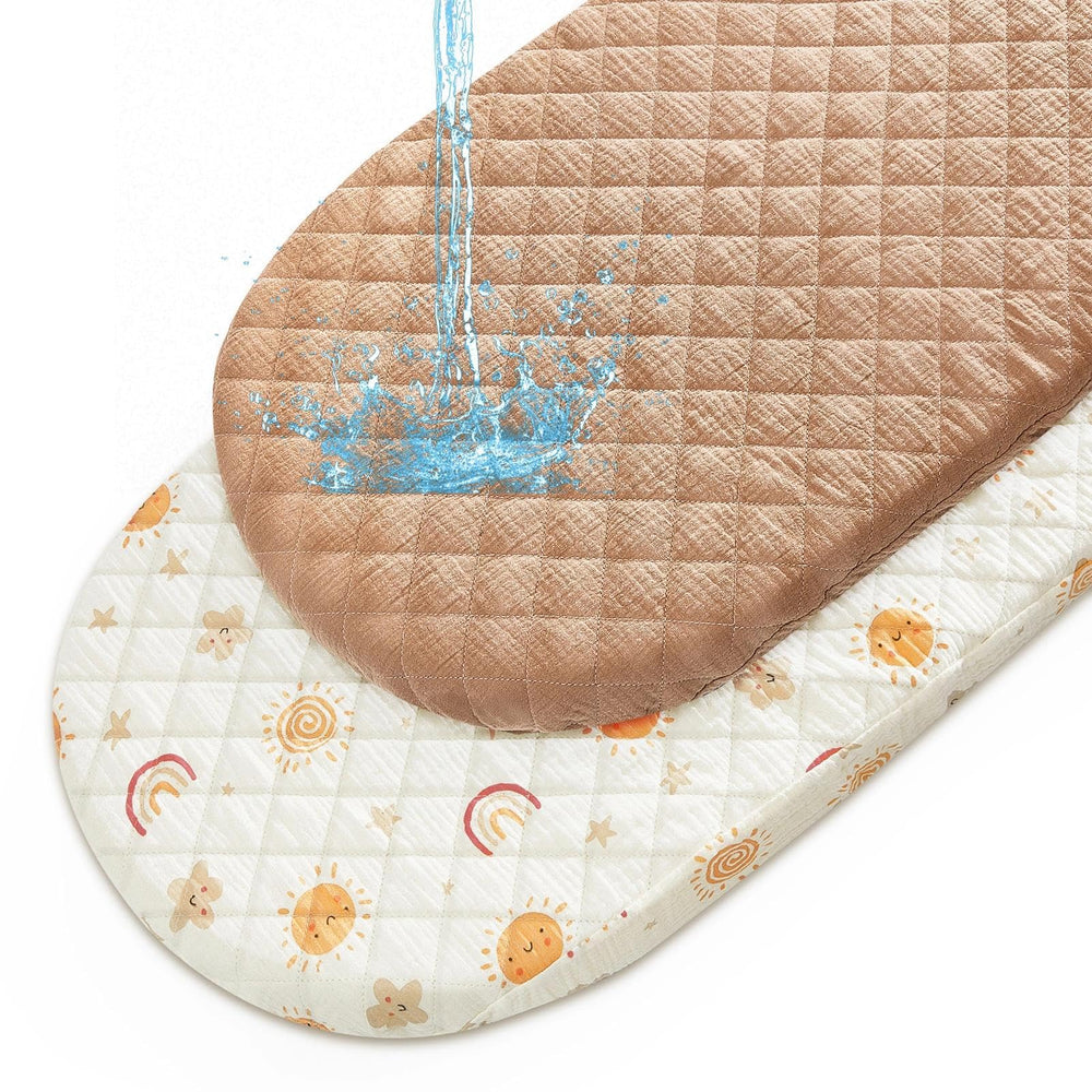 SheSeek muslin bassinet sheet soft touch for gentle newborn sleep in mocha