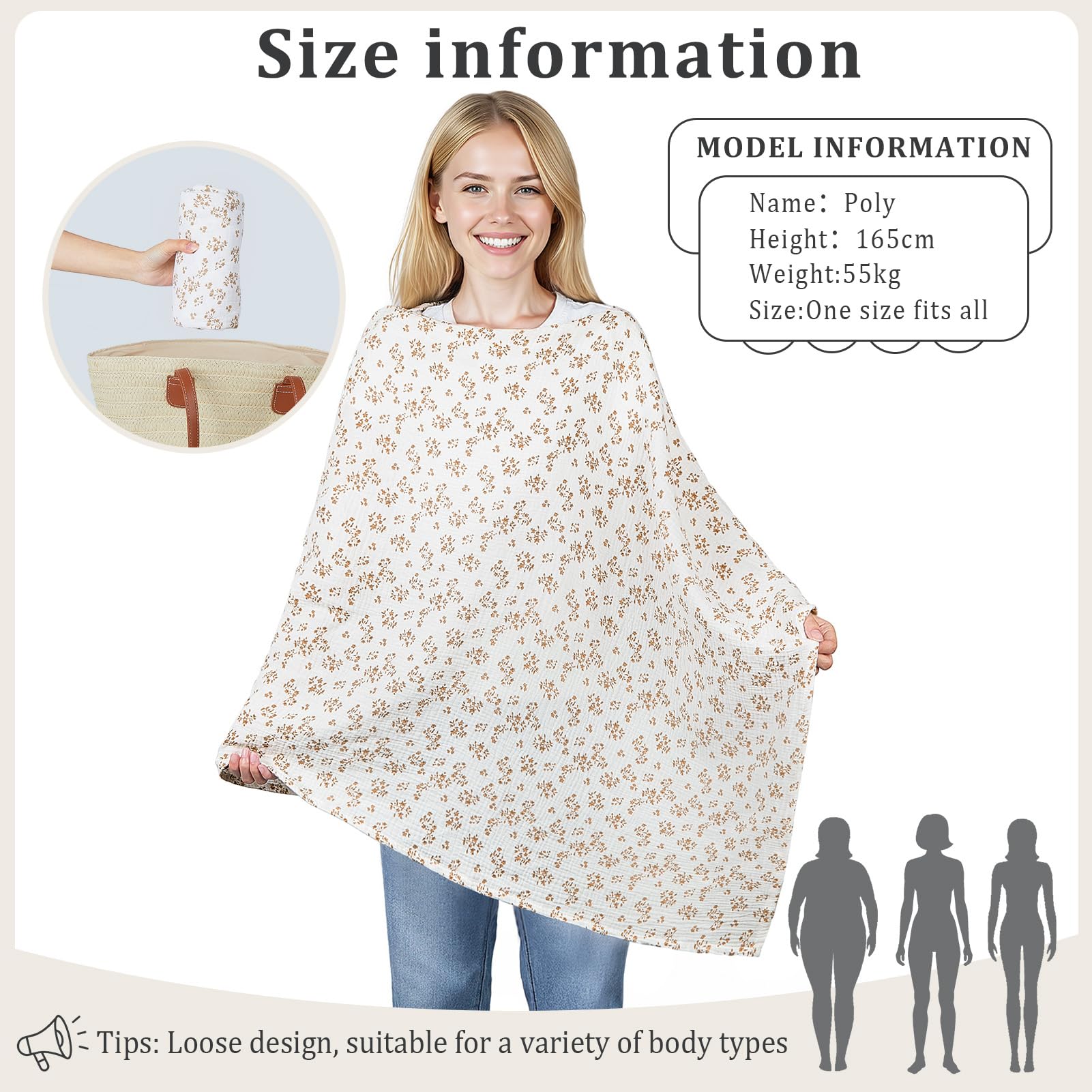Machine washable SheSeek nursing cover designed for busy daily wear.