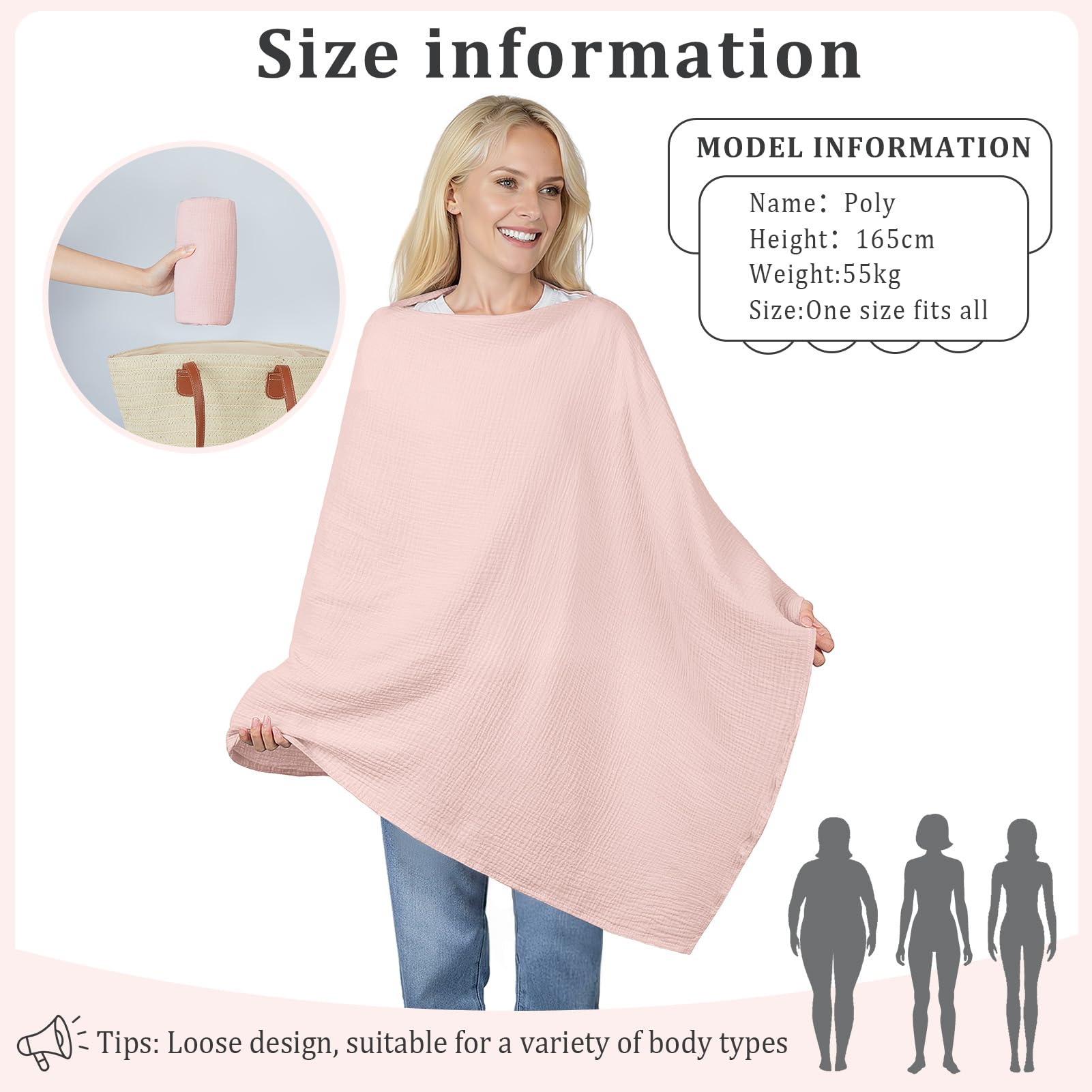 SheSeek Muslin cover works as a shawl or baby blanket in any setting.