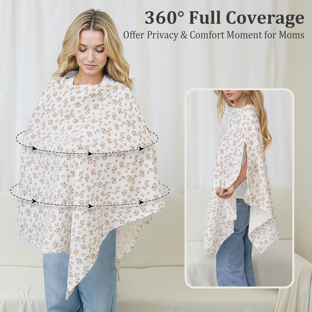 Top-opening design by SheSeek lets you peek at your baby while nursing.