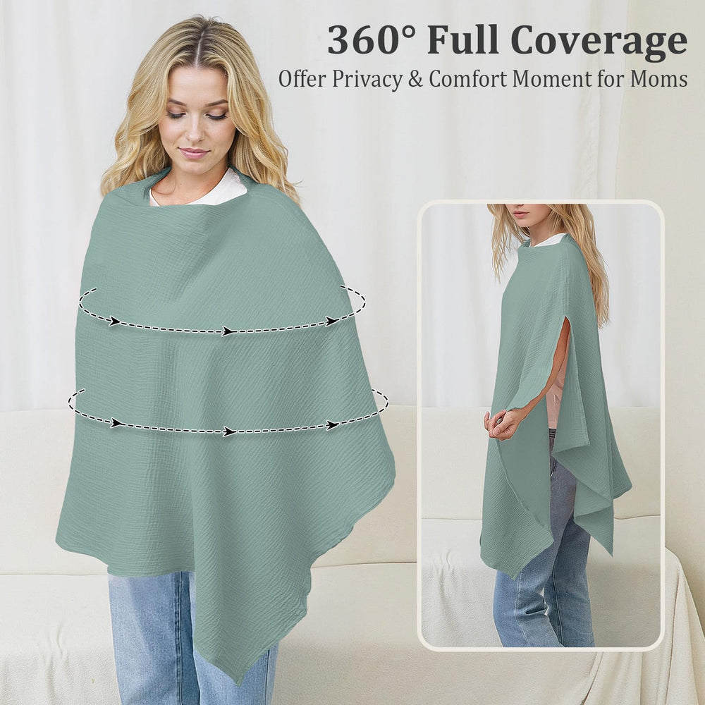 Top-opening panel on SheSeek cover lets you peek at baby discreetly