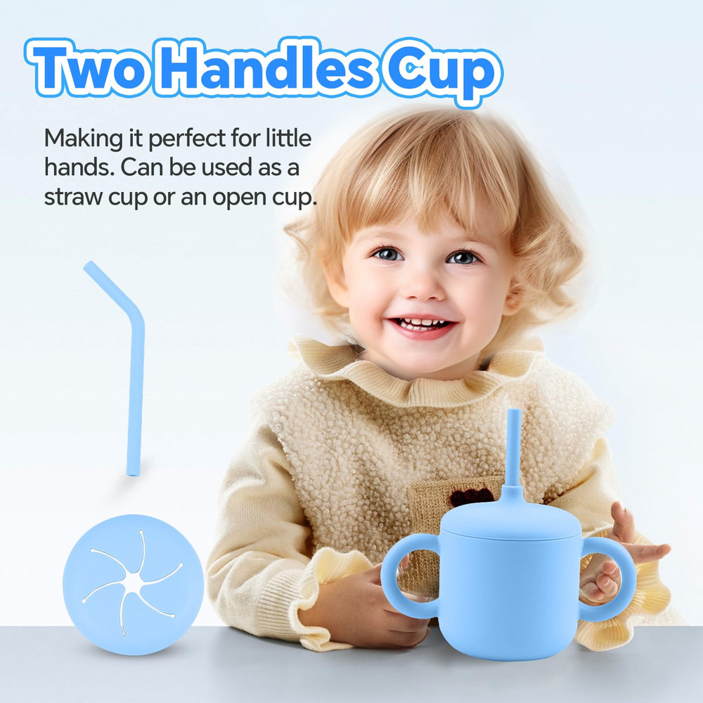 SHGMEET silicone bib catches spills for quick cleanup.