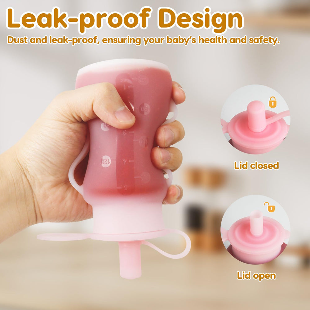 SHGMEET clear 1–5 oz markings help track intake during meals