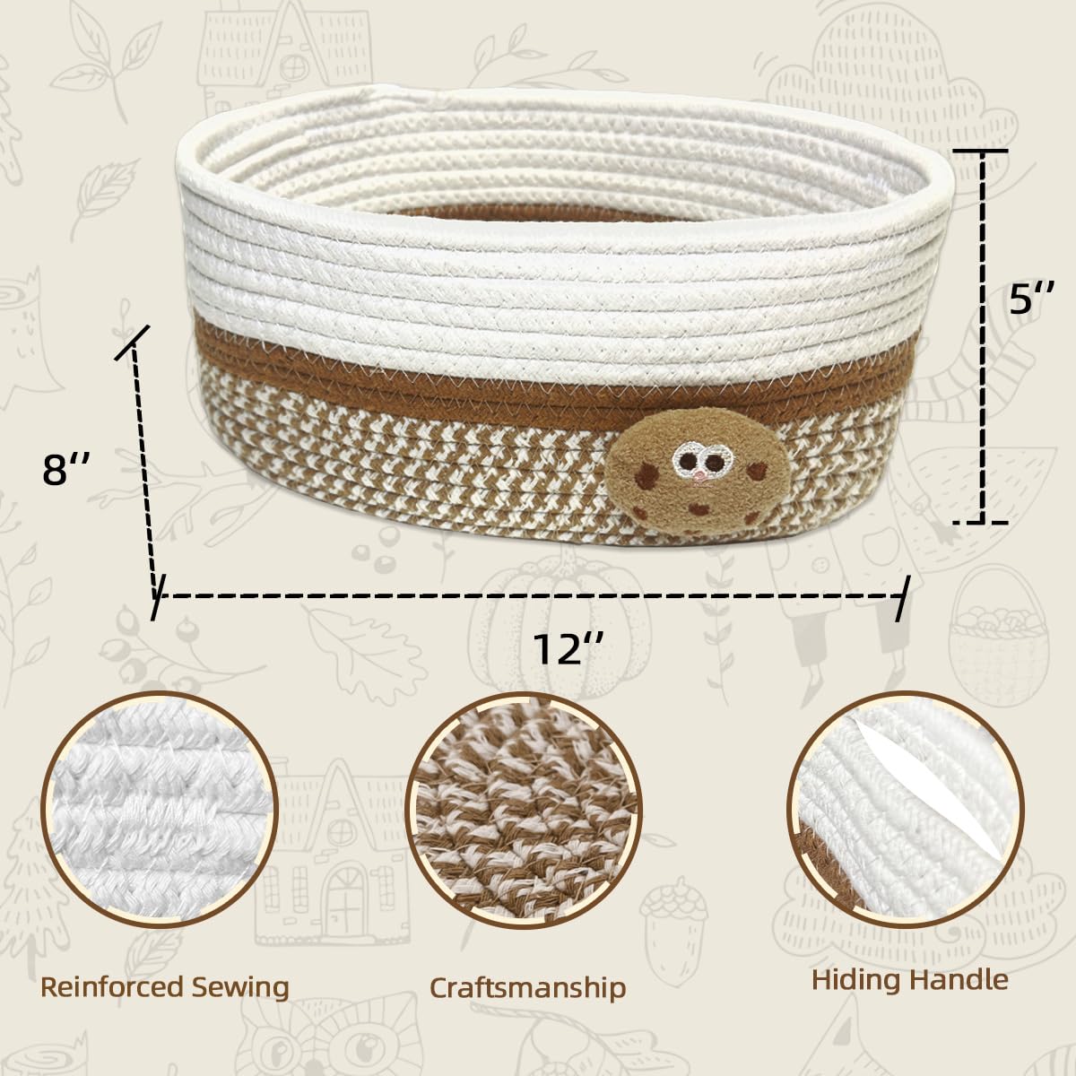 SHIANCE&LI basket with lid closed helps hide clutter and keep spaces neat
