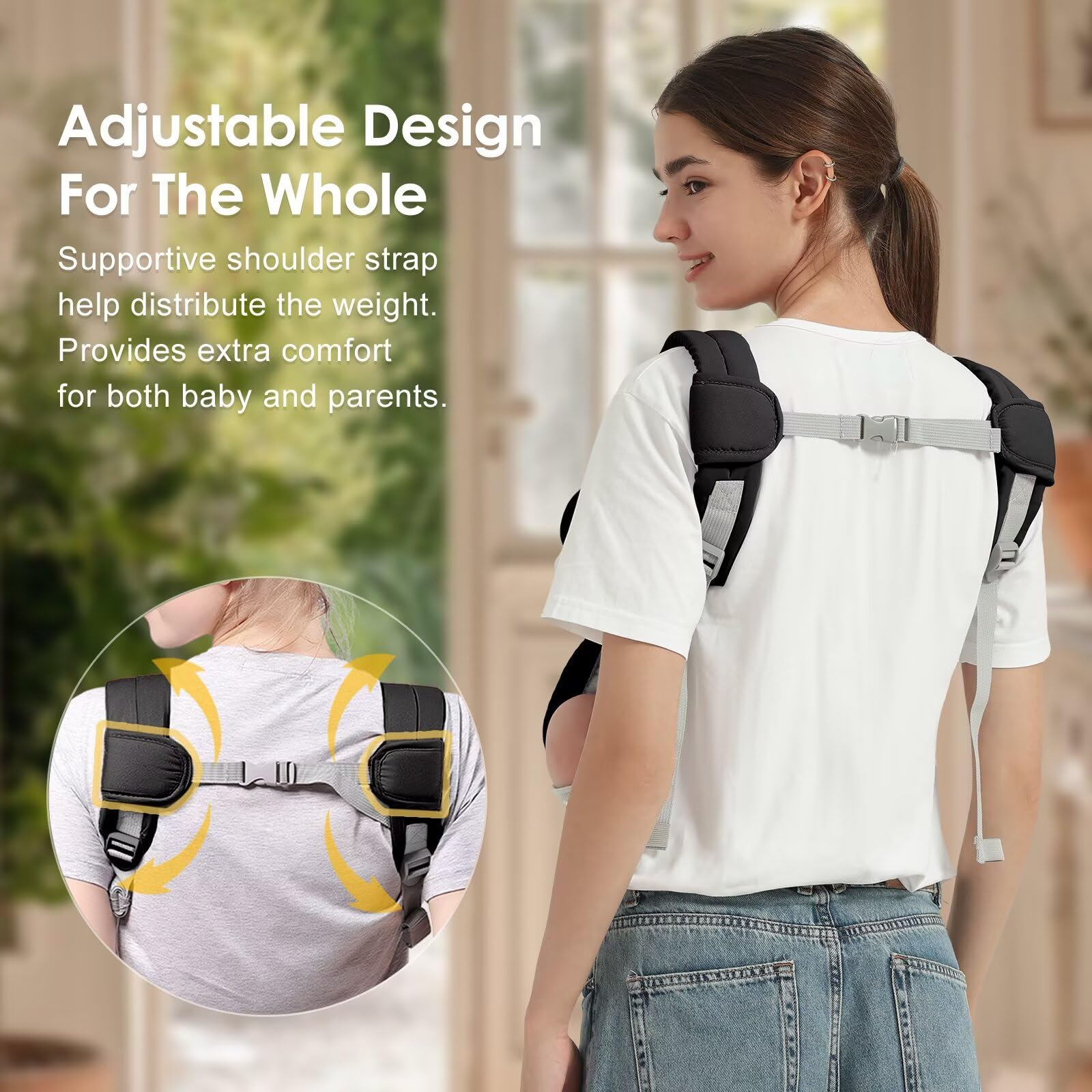 Shiaon Baby Carrier adjustable straps for a personalized fit