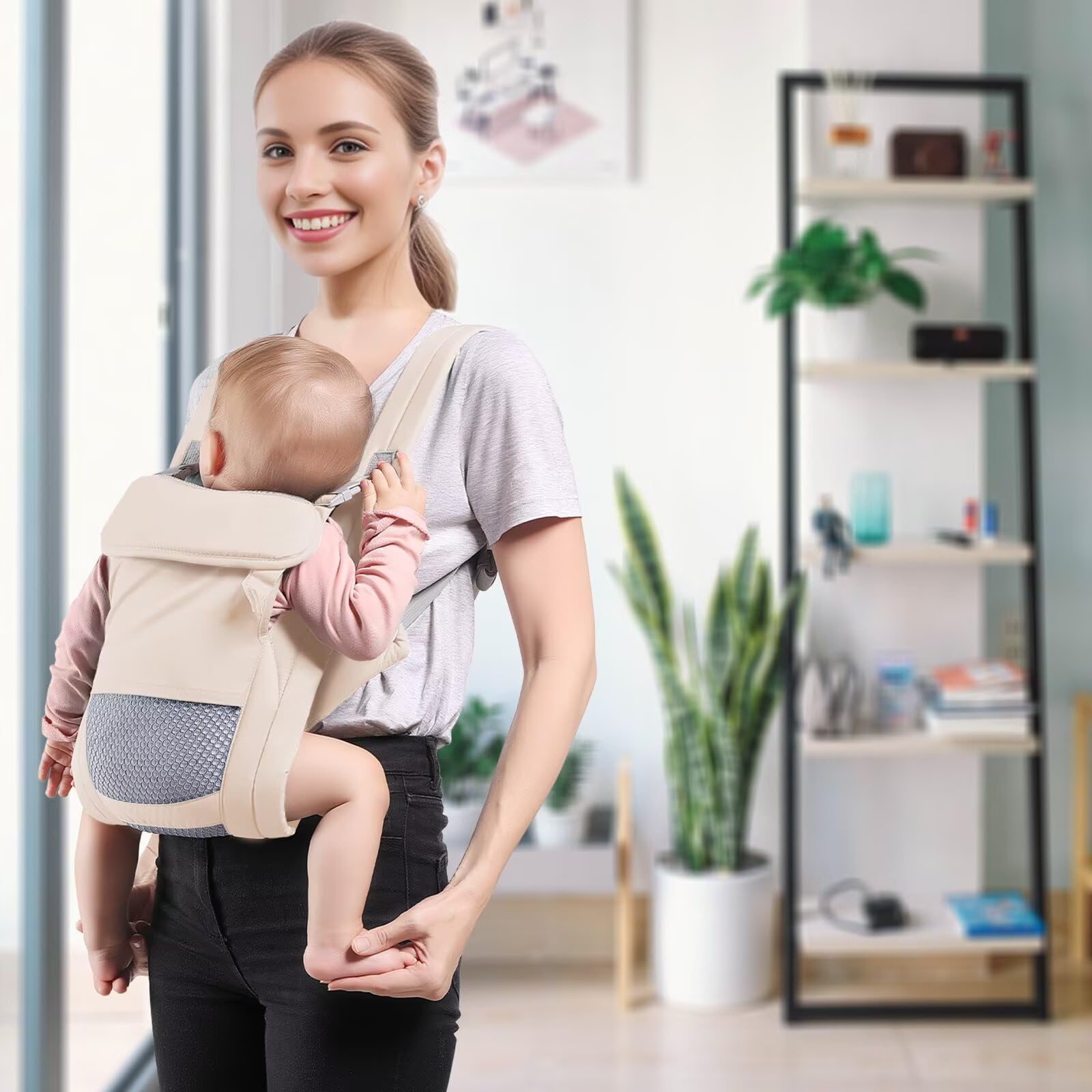Shiaon baby carrier weight range 7-30lbs demonstrates wide suitability.