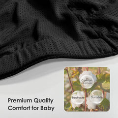Shiaon baby sling carrier side view shows adjustable straps for comfort.