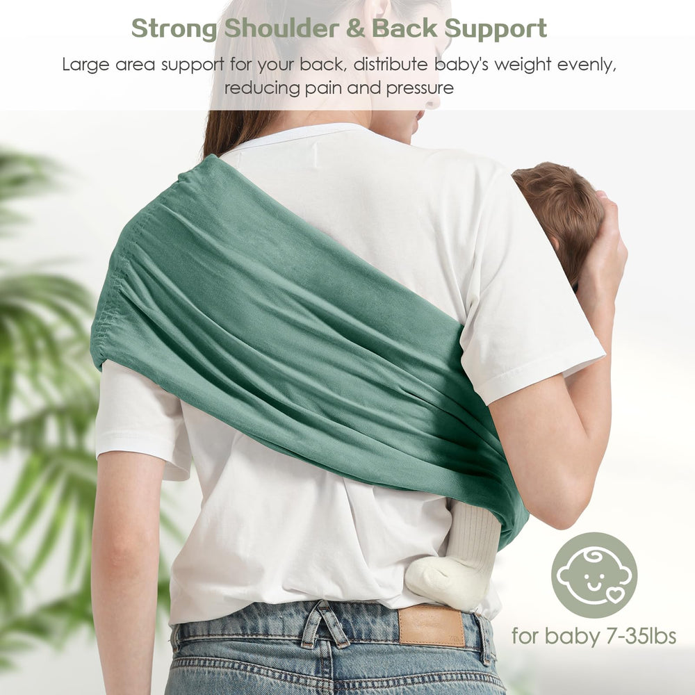 Shiaon ergonomic sling supports hip-healthy positioning for infant