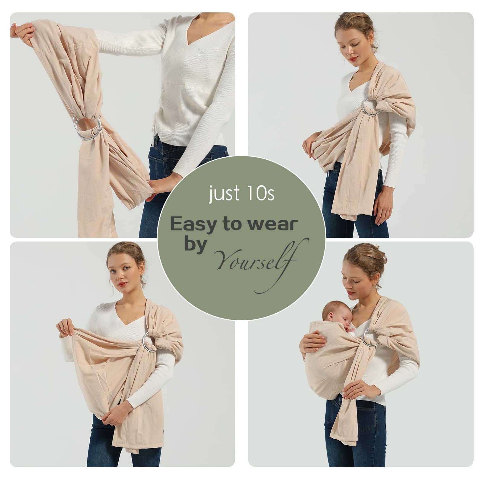 Shiaon sling folded compactly for travel and everyday carry