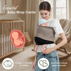 Shiaon ergonomic design supports healthy hip position for babies 0-1 year.