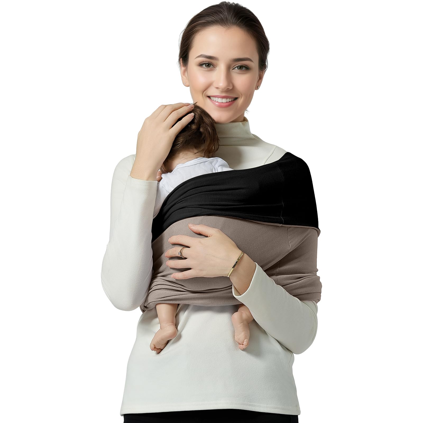 Shiaon baby wrap quick-wear demonstrates fast secure fit for new parents.