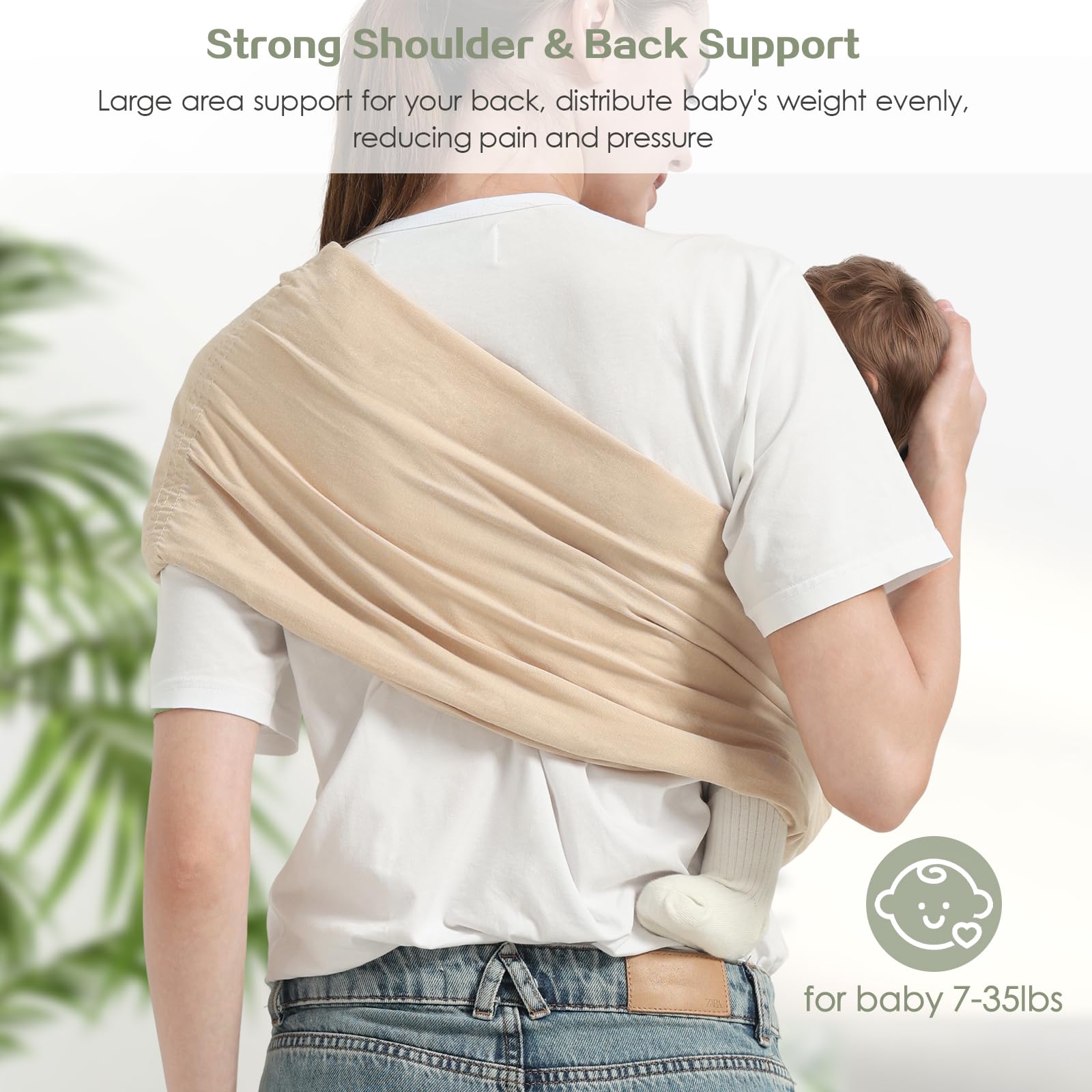 Shiaon newborn wrap highlights shoulder and neck comfort