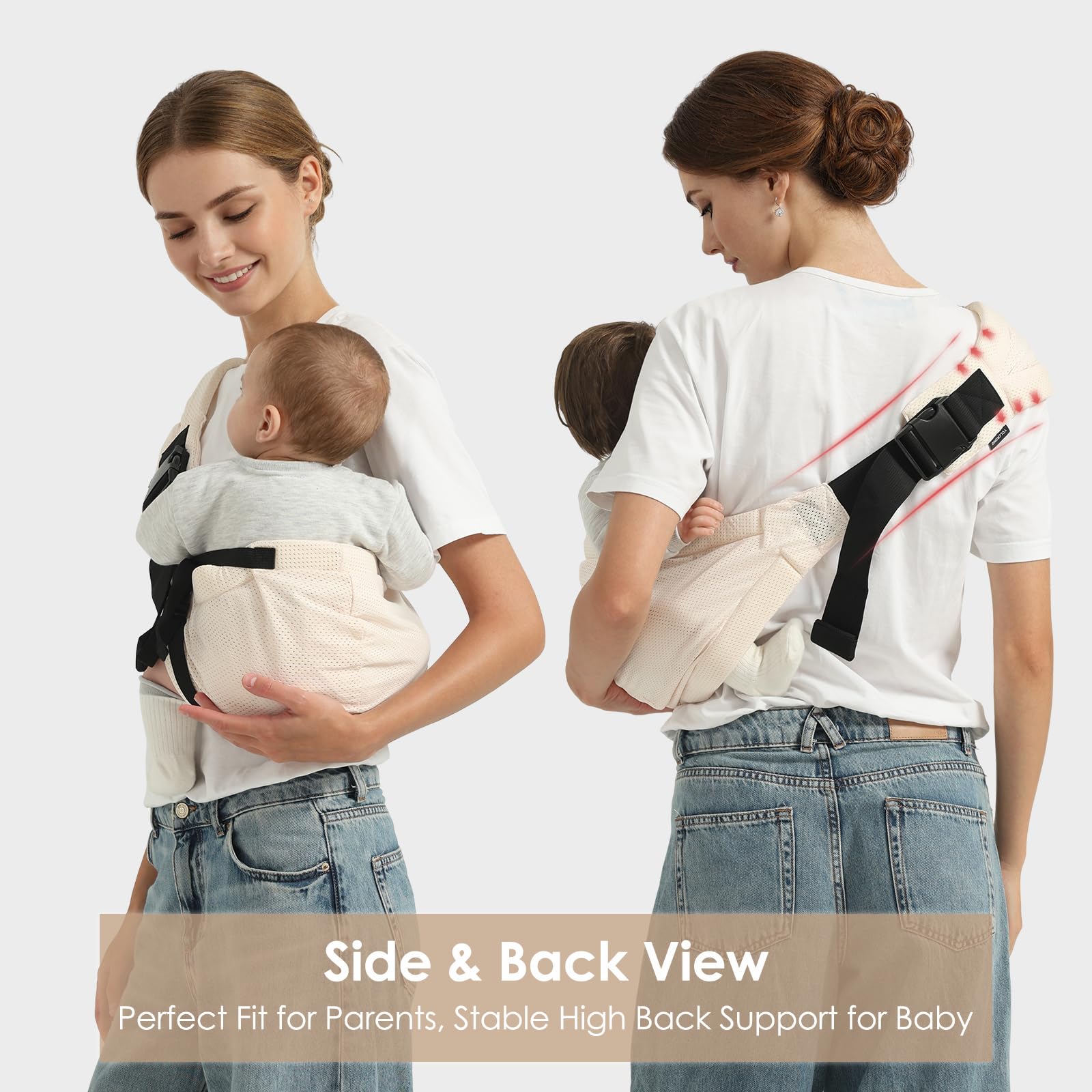 Shiaon sling uses natural cotton for breathable, skin-friendly comfort.