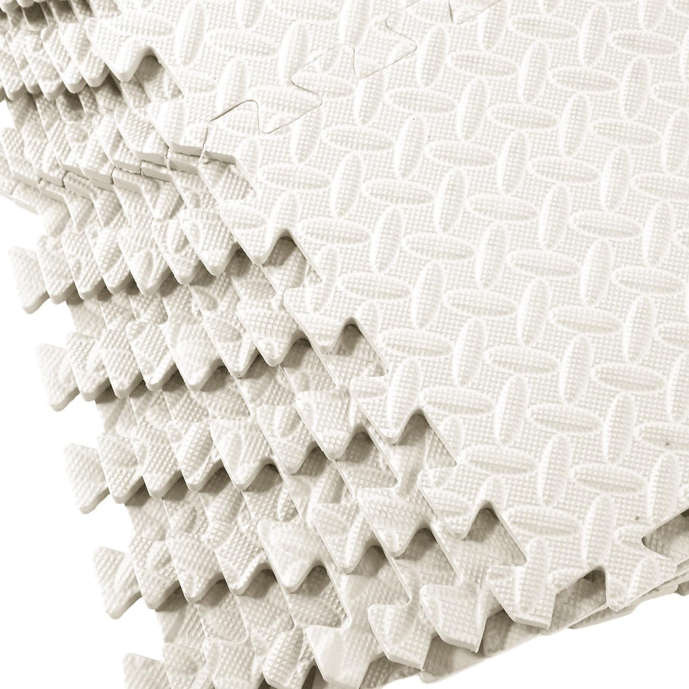 Shihanee foam tiles protect floors in living rooms and kitchens.