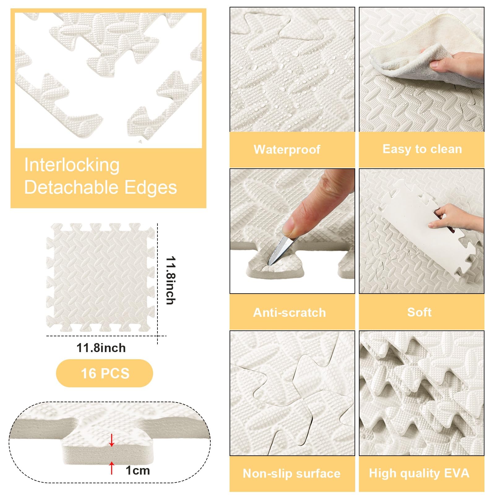 Shihanee puzzle mats arranged in a nursery setup enable easy room customization.
