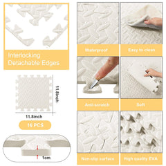Shihanee puzzle mats arranged in a nursery setup enable easy room customization.