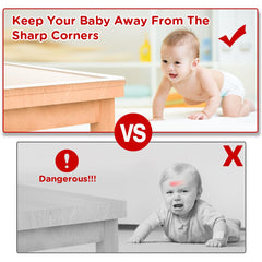 SHIISEWE baby-proofing corners demonstrate upgraded adhesive performance for secure attachment.