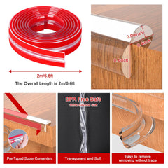 SHIISEWE furniture corner guard with strong adhesive stays in place.
