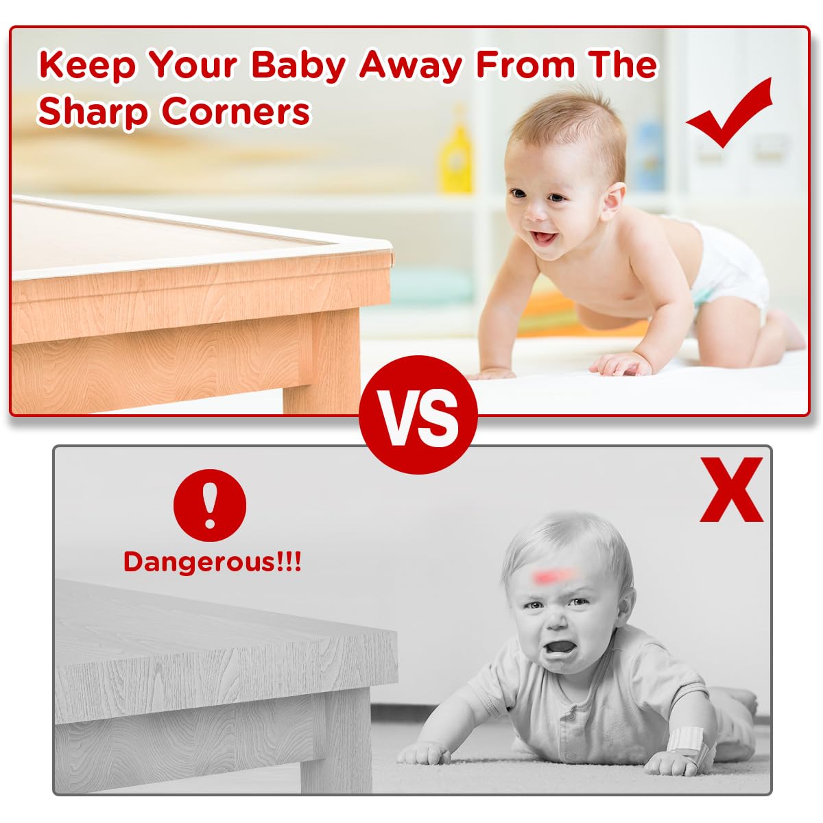 SHIISEWE transparent edge protector preserves furniture look while cushioning edges.