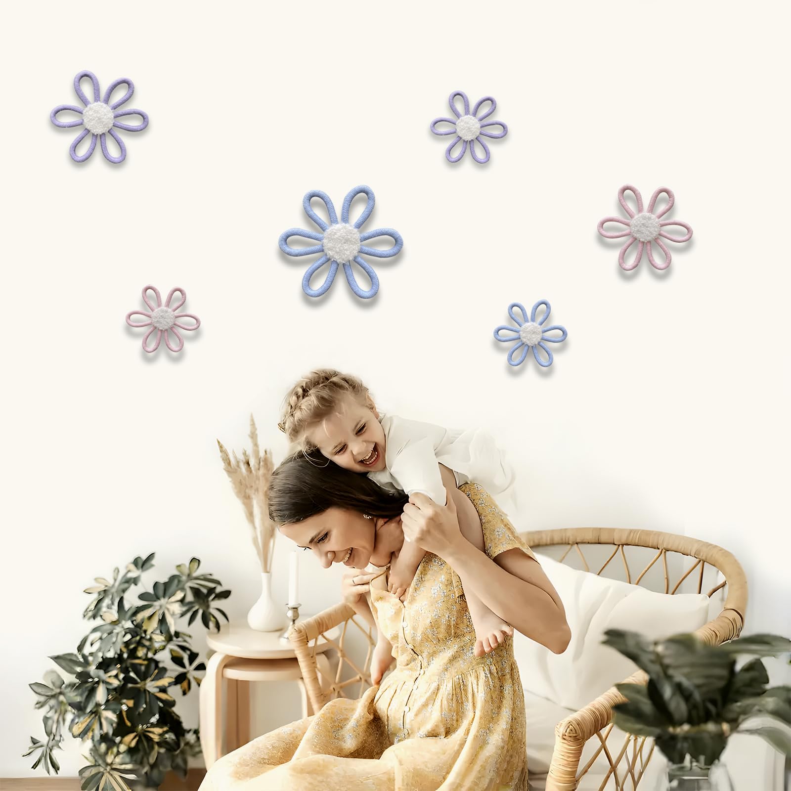 ShikaShito easy-installation daisy hangings with strings for quick styling