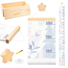 ShikaShito growth chart wall with wooden keepsake box preserves milestones beautifully.