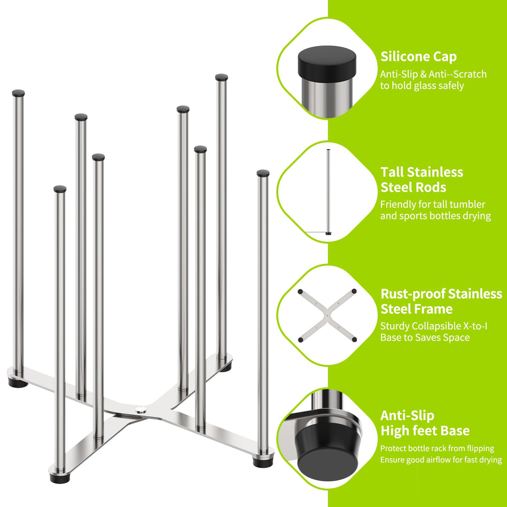 SHILFID collapsible bottle-drying-rack versatile kitchen nursery for bottles and bags