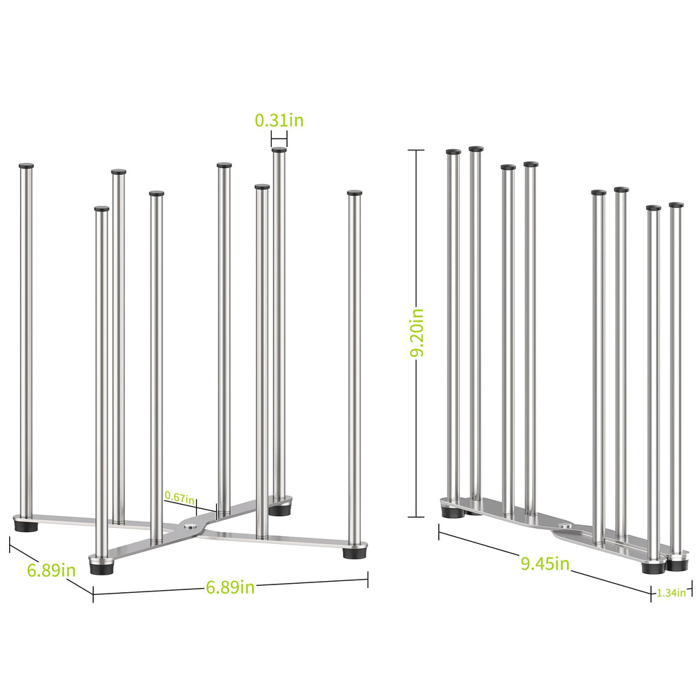 SHILFID drying-rack with non-slip silicone caps protects glassware from scratches