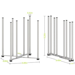 SHILFID drying-rack with non-slip silicone caps protects glassware from scratches