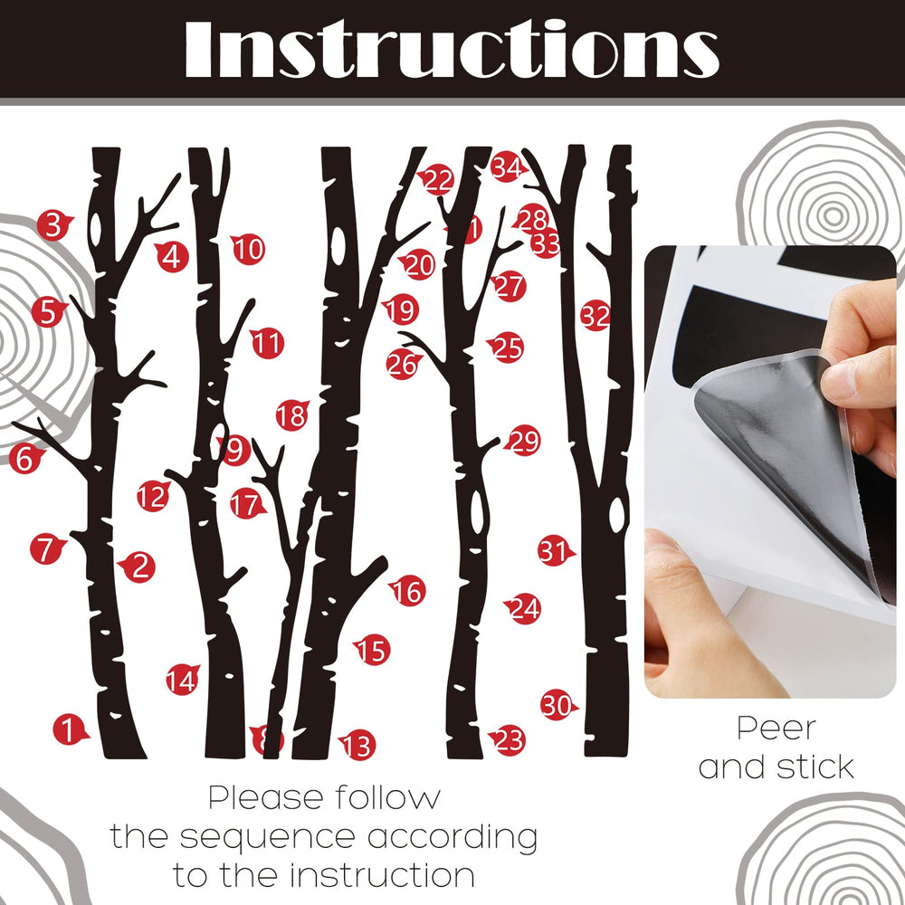 Shimeyao PVC woodland decals: durable surface coverage with repositionable DIY installation