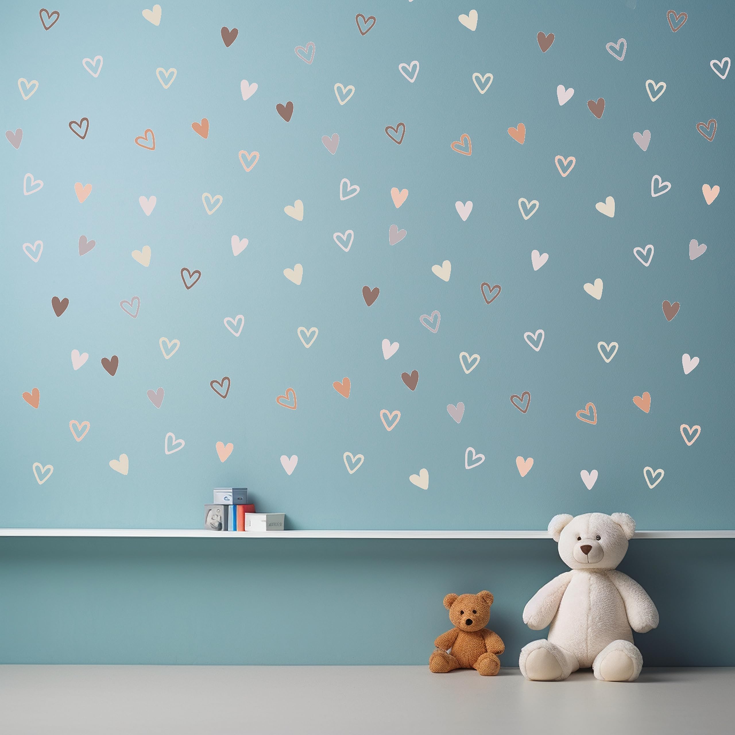 Shine Inside removable heart decals for easy redecorating