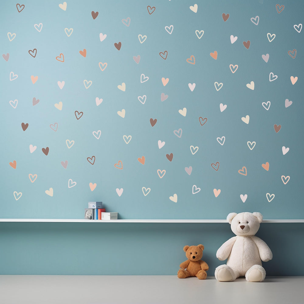 Shine Inside removable heart decals for easy redecorating