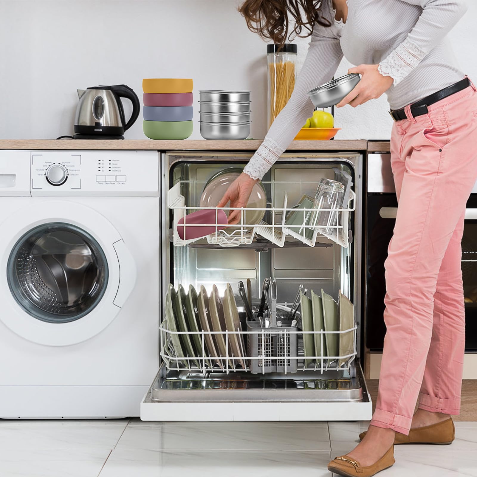 ShineMe dishwasher-safe bowls simplify cleanup after meals.