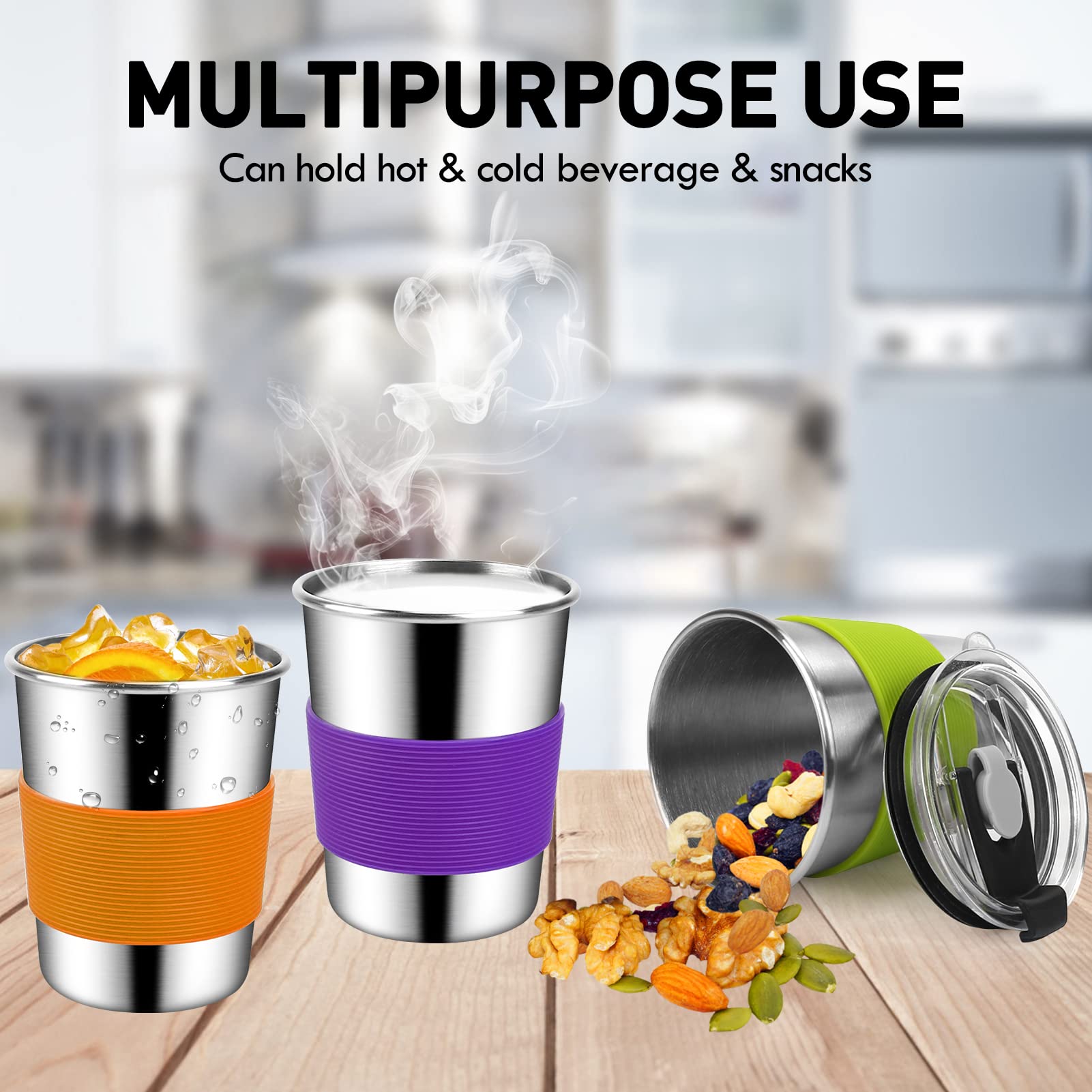 ShineMe 5-pack versatile cups suitable as snack cups or camping companions.