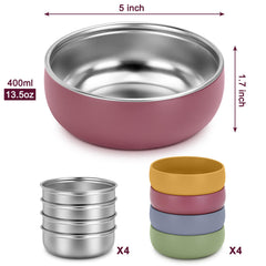 ShineMe removable silicone sleeve bowls offer a soft grip for little hands.
