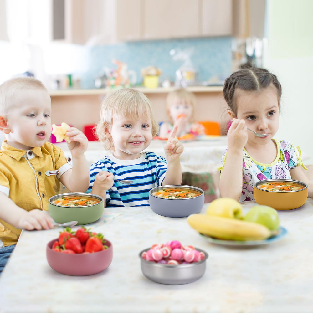 ShineMe stackable bowls save kitchen space when not in use.