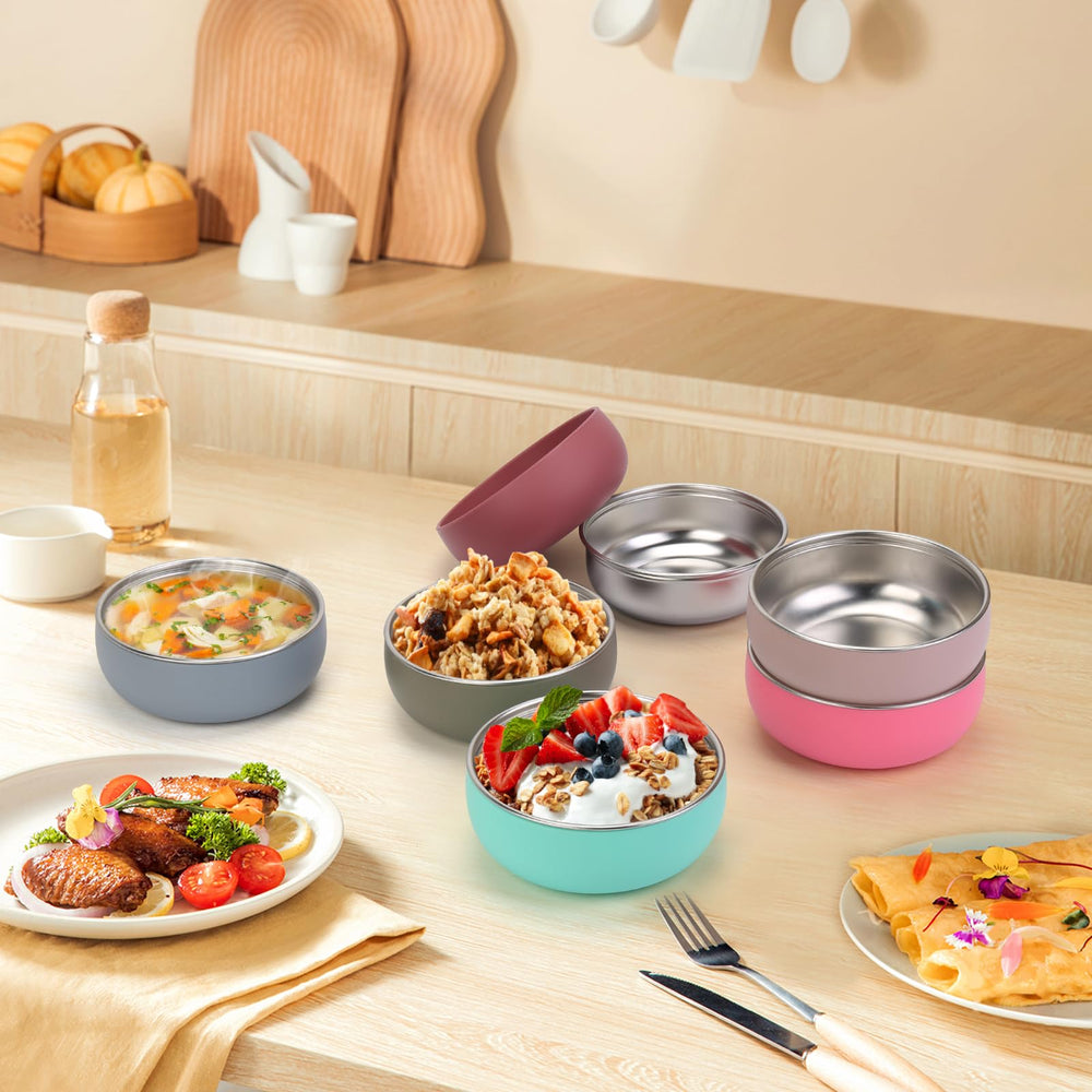 ShineMe SUS304 stainless construction ensures durable, break-resistant bowls for busy families