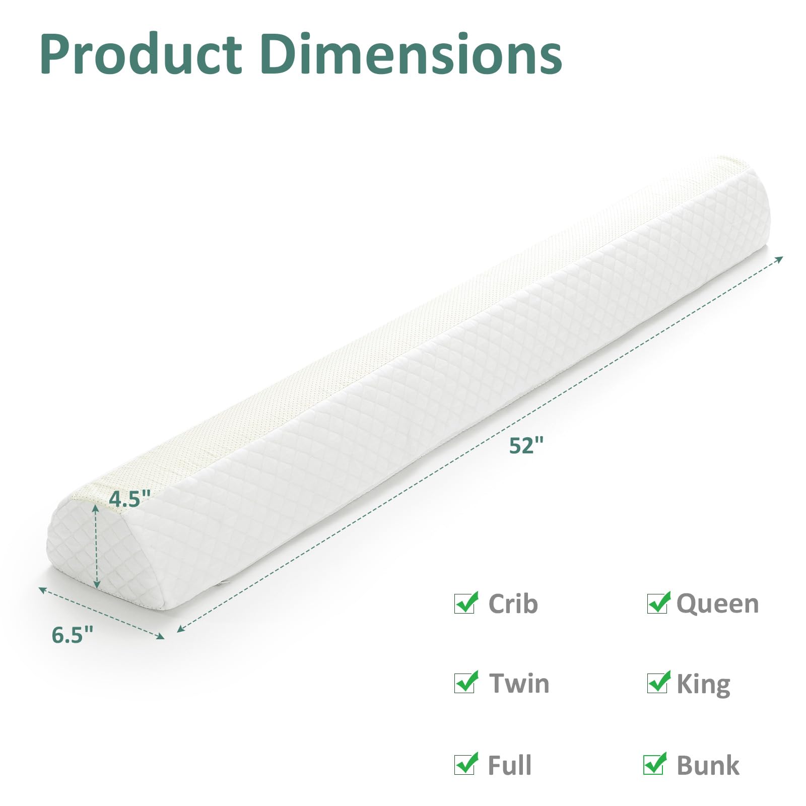 Shinnwa bed bumpers non-slip bottom helps keep rails in place during restless nights.