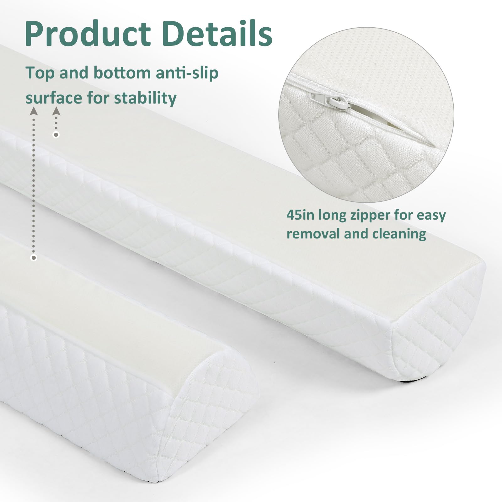 Shinnwa bed bumpers queen-size fit for full, twin, queen, and king beds.