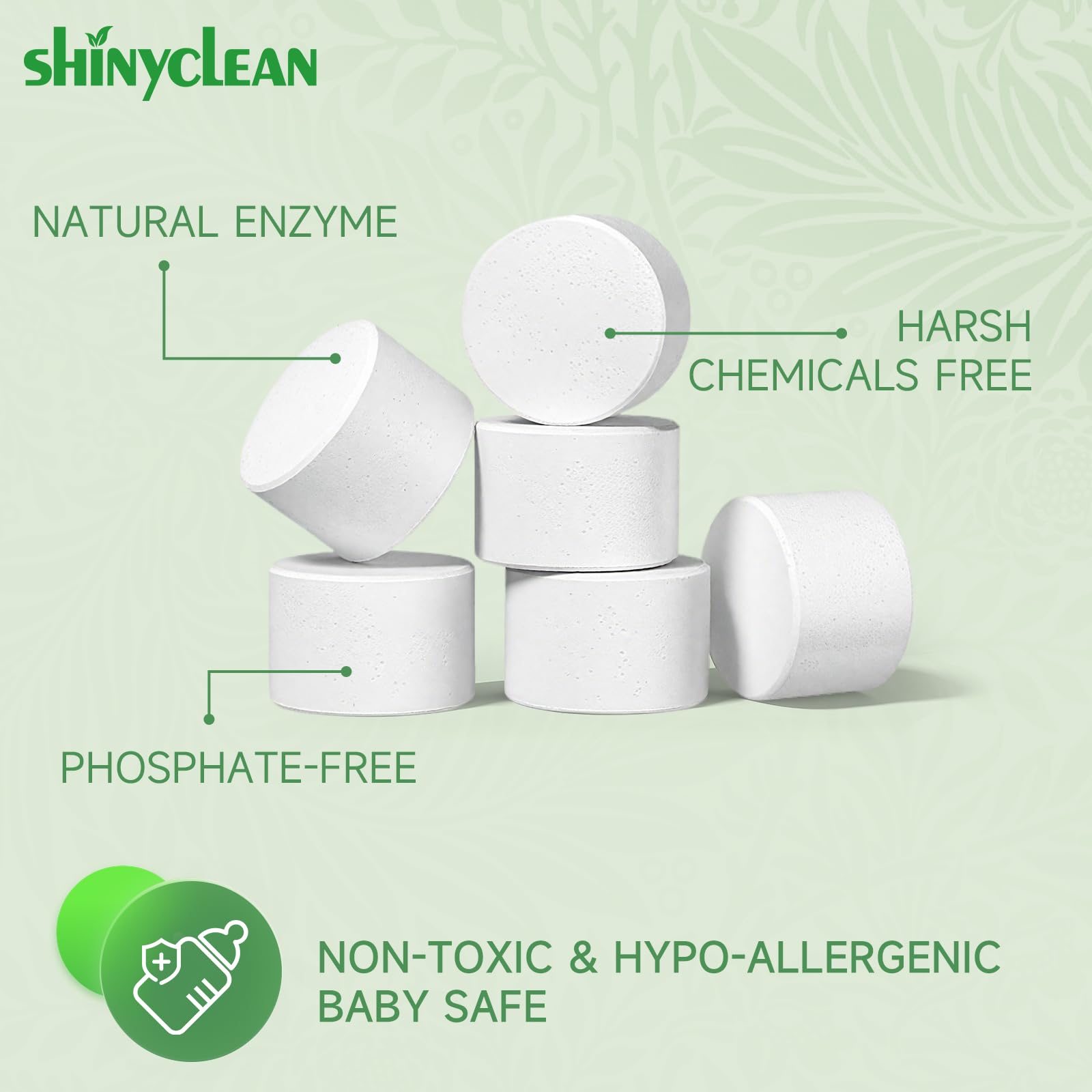 Shinyclean-120-tablets-pack highlights value and a long-lasting supply for busy moms.