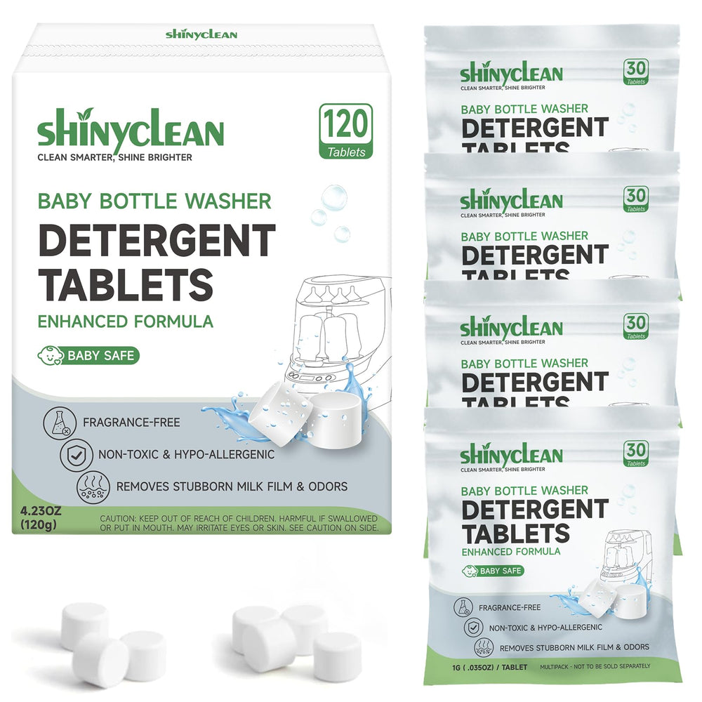 Shinyclean bottle-washer-tablets-pack demonstrates convenient, fragrance-free bottle cleaning for daily use.