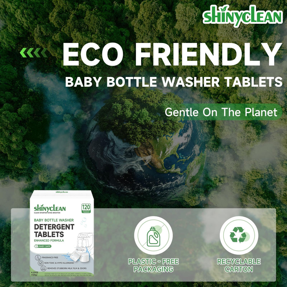 Shinyclean milk-residue-clean targets stubborn film with no pre-rinsing required.