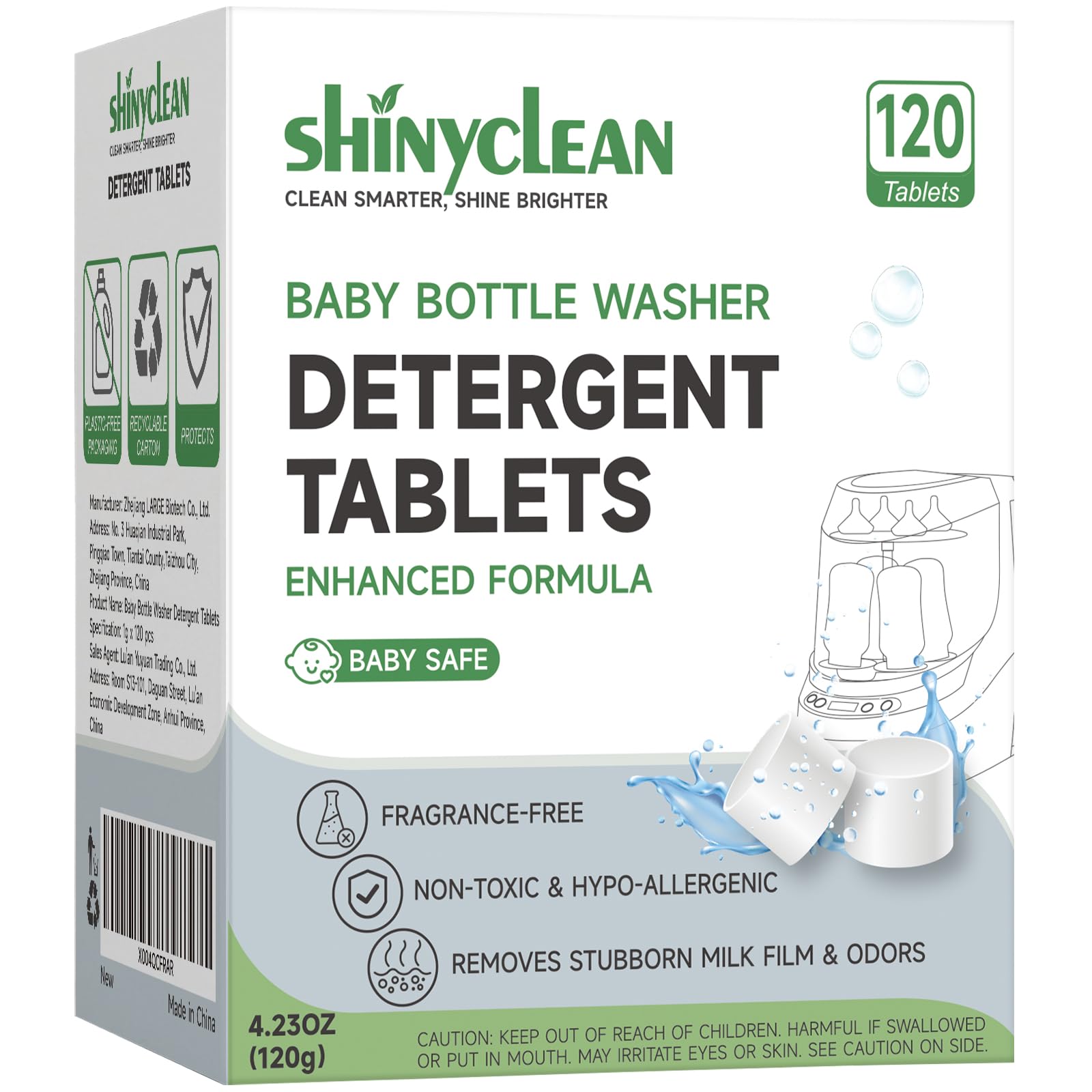 Shinyclean moms-trust logo signals trusted, reliable bottle cleaning by many caregivers.
