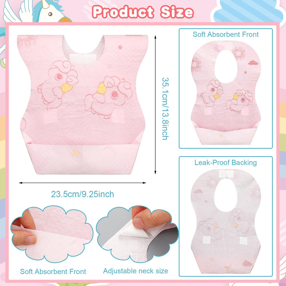 Shinymoon adjustable-neck bibs provide a snug fit for growing toddlers.