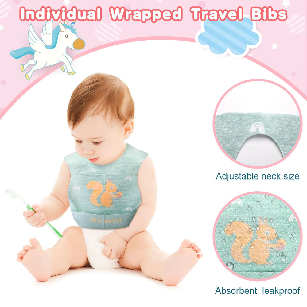 Shinymoon baby bibs animal-patterns ready for mealtime fun and protection.