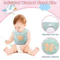 Shinymoon baby bibs animal-patterns ready for mealtime fun and protection.
