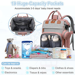 SHITIESHOU diaper bag backpack dry/wet compartments help contain messes