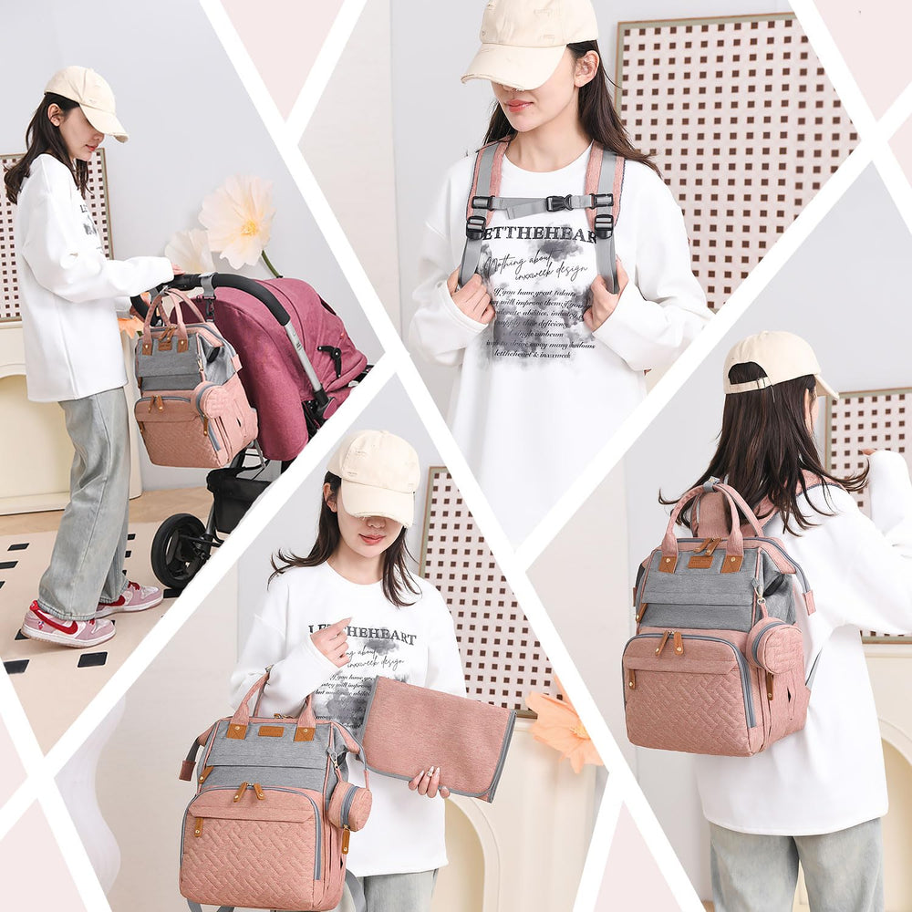 SHITIESHOU diaper bag backpack 900D oxford fabric durability and easy cleaning