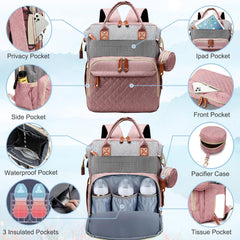 SHITIESHOU diaper bag backpack stroller-straps support hands-free strolling