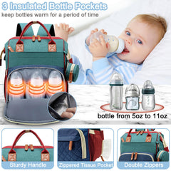 SHITIESHOU diaper bag backpack tissue pocket keeps tissues clean and accessible.